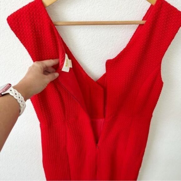 Anthropologie Maeve Sleeveless V-neck Quilted Sheath DressSize L - Picture 3 of 13